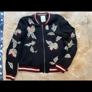 Elevenes floral embroidered bomber jacket
